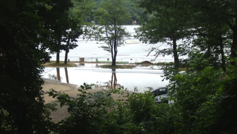 View from the hill behind PJ&rsquo;s.