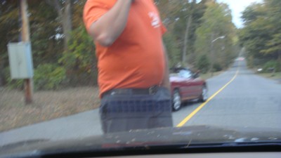 Brian Johnson in front of my car